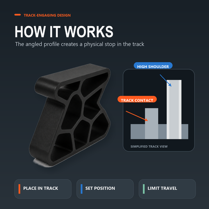 🥳Zolmeriq™ Secure Track Door Stop – Absorbs impact, reduces slamming & protects rails. 🛡️🔇 (offer）