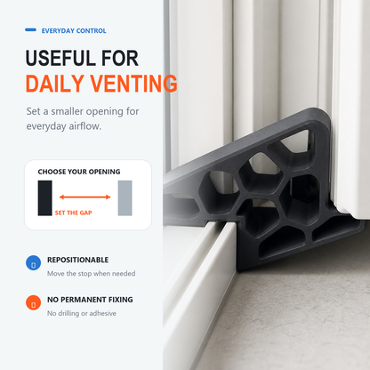 🥳Zolmeriq™ Secure Track Door Stop – Absorbs impact, reduces slamming & protects rails. 🛡️🔇