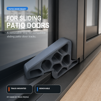 🥳Zolmeriq™ Secure Track Door Stop – Absorbs impact, reduces slamming & protects rails. 🛡️🔇