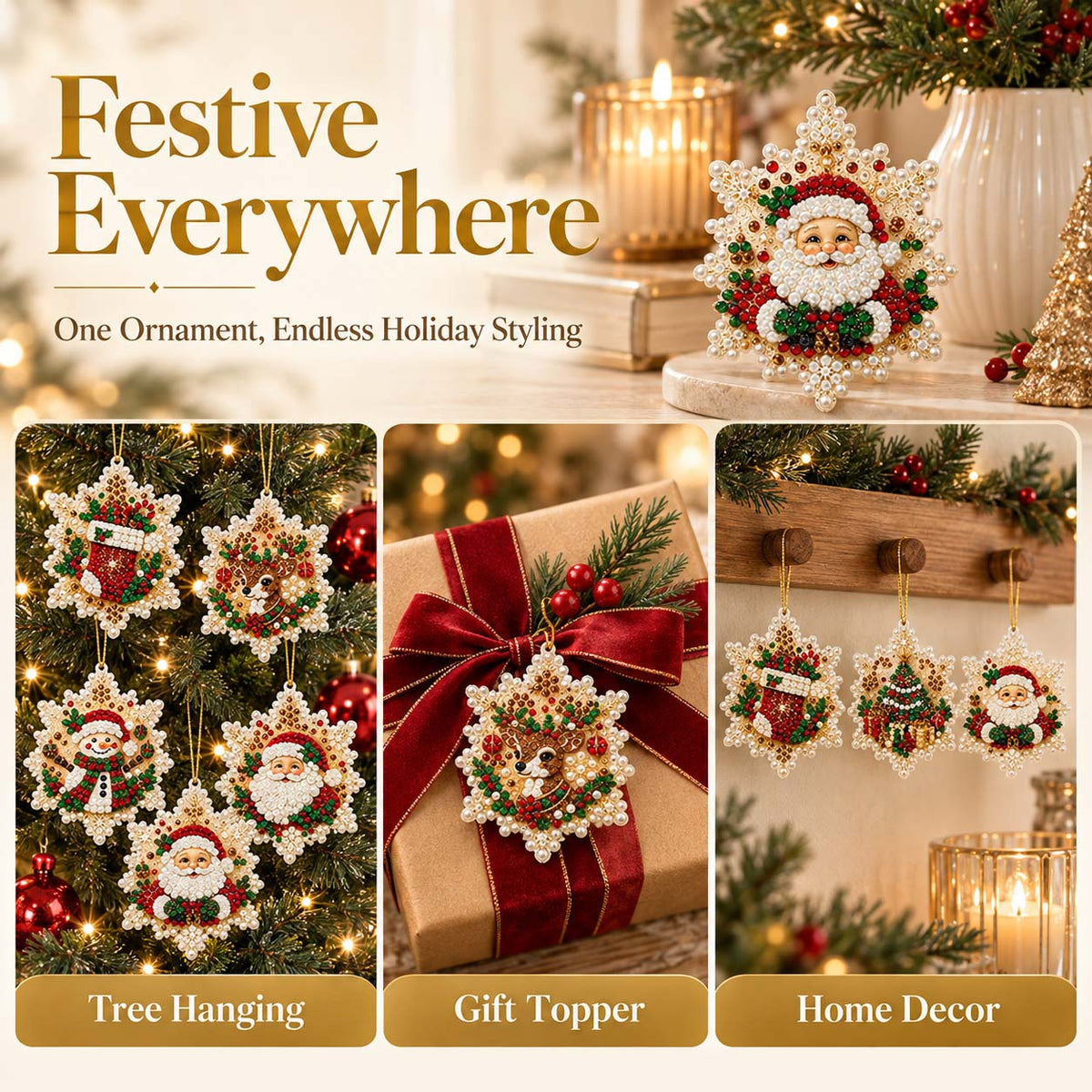 🔥Zolmeriq™ Christmas DIY Painting Hanging Ornaments Set🎄🎁