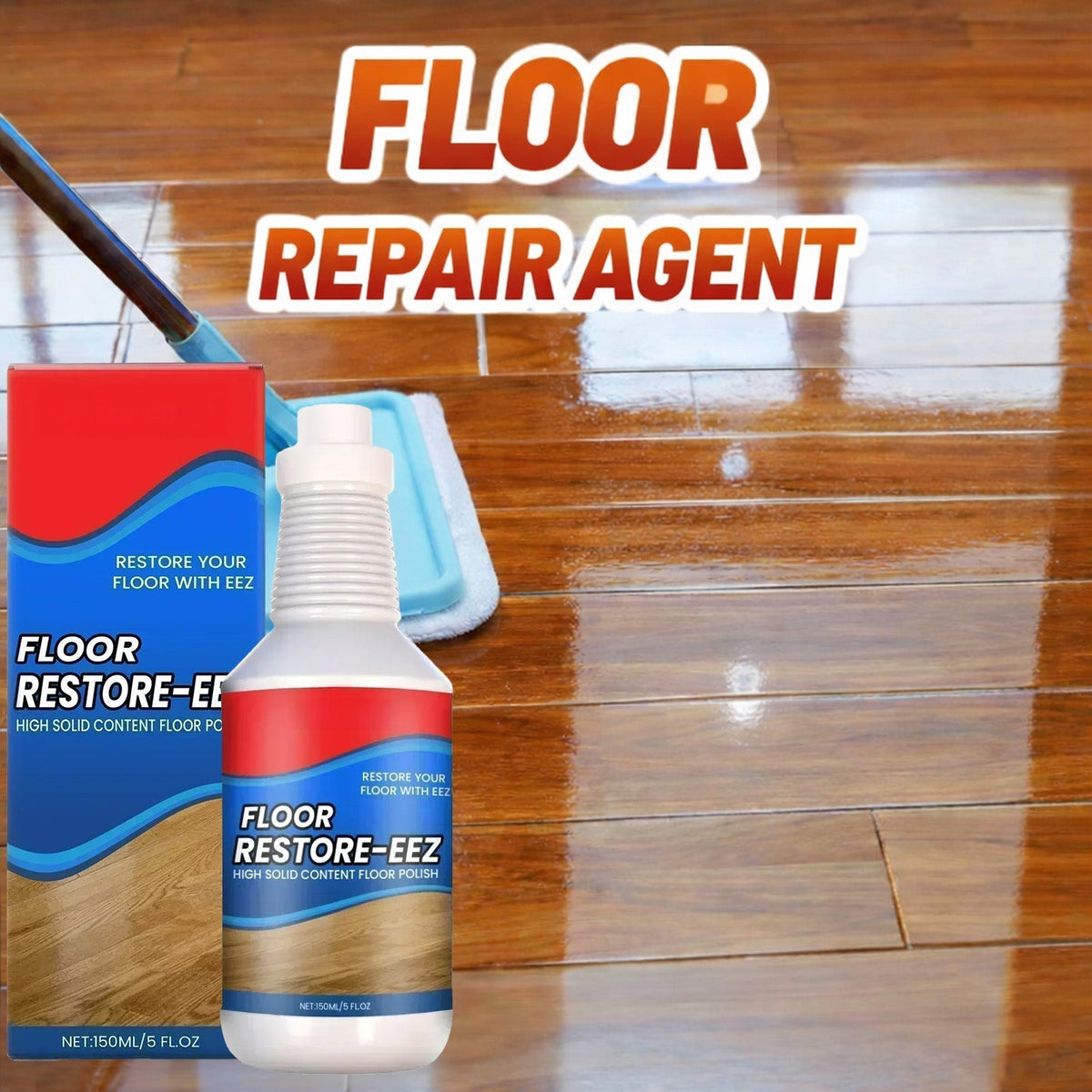 Zolmeriq™ Floor Restorer – Fast-drying, non-toxic shine. ✨