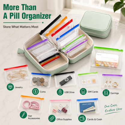 Zolmeriq™ Modular Wellness Wallet – 7-Day Travel Pill & Vitamin Organizer Case (OFFER)
