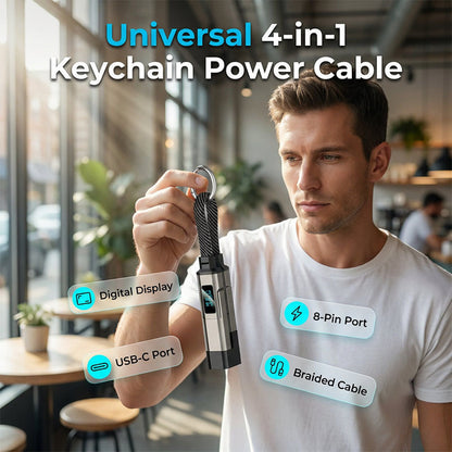 Zolmeriq™4-in-1 Digital Display Keychain Charging Cable