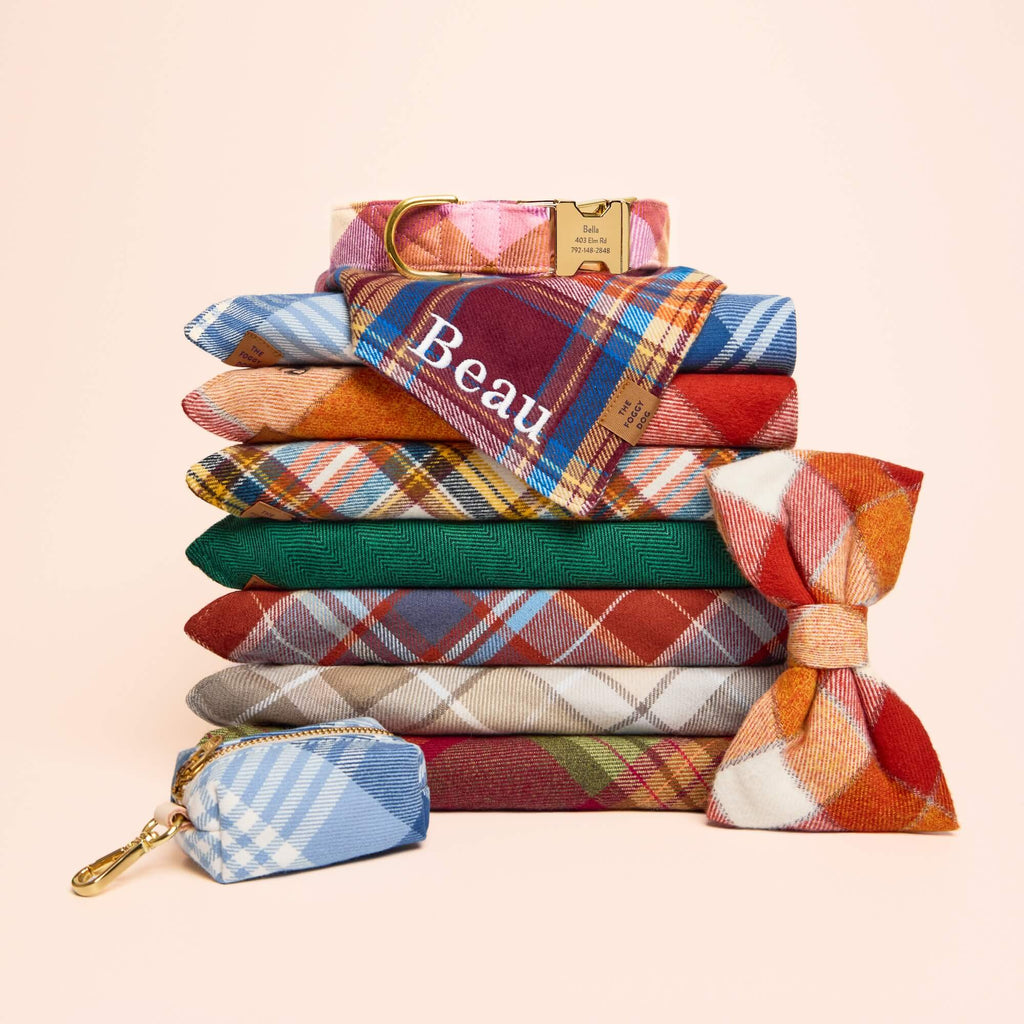 Andover Plaid Flannel Dog Bandana