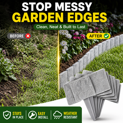 🌿✨Zolmeriq™ Stone-Look Edging Fence - Garden Edges That Stay Clean🏡♻️