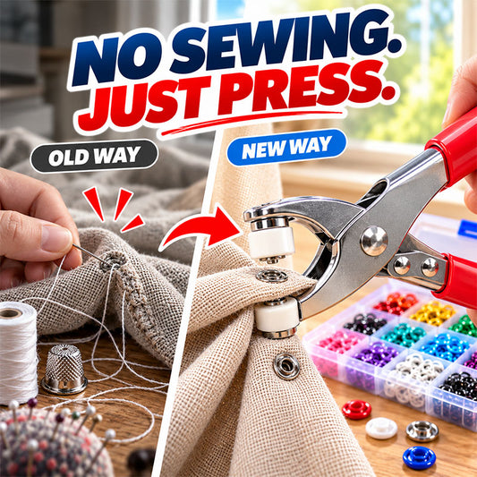 Zolmeriq™ Pro-Snap No-Sew Button Kit – Complete tools, easy use & durable fixes