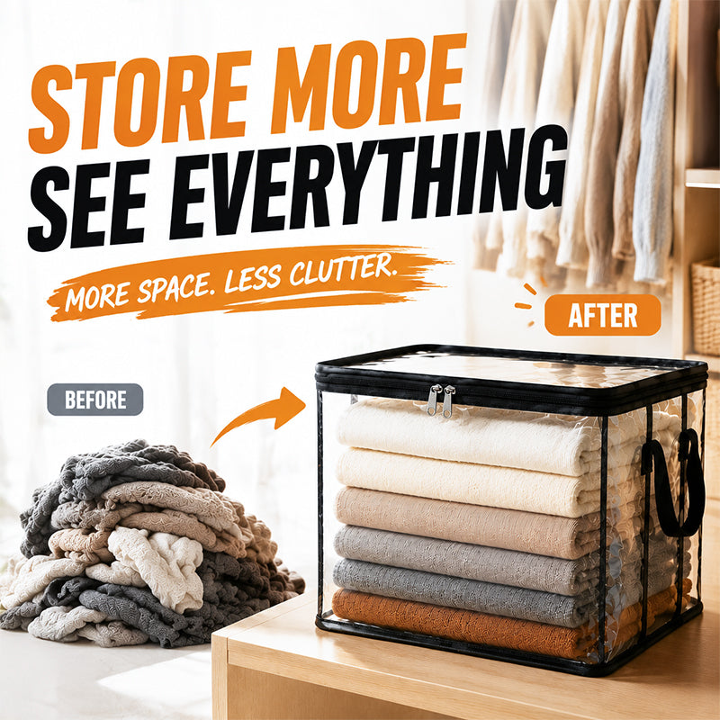 Transparent large-capacity storage bag