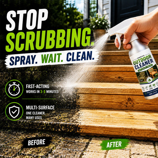 🌿 LIMITED-TIME 50% OFF! Outdoor Surface Cleaner Spray, Fast Acting Stain Remover for Patio, Wooden Furniture & Outdoor Surfaces (offer)