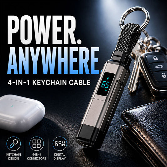 Zolmeriq™4-in-1 Digital Display Keychain Charging Cable