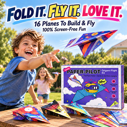 🎁Zolmeriq™🔥Creative DIY Paper Airplane Set For Kids🎄🛩️
