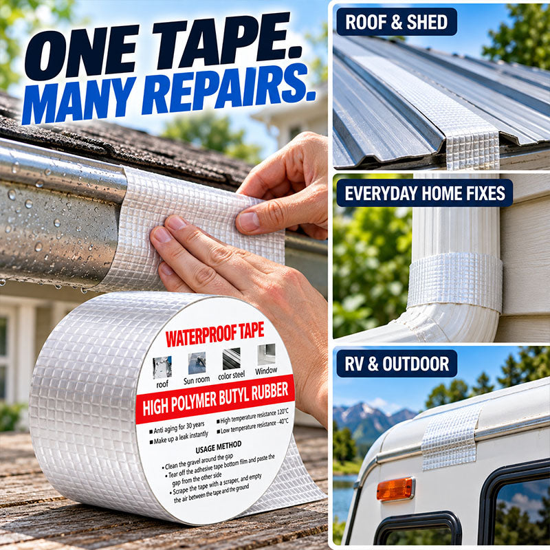 Zolmeriq™ Heavy-Duty Waterproof Foil Tape — Instant Leak Stop