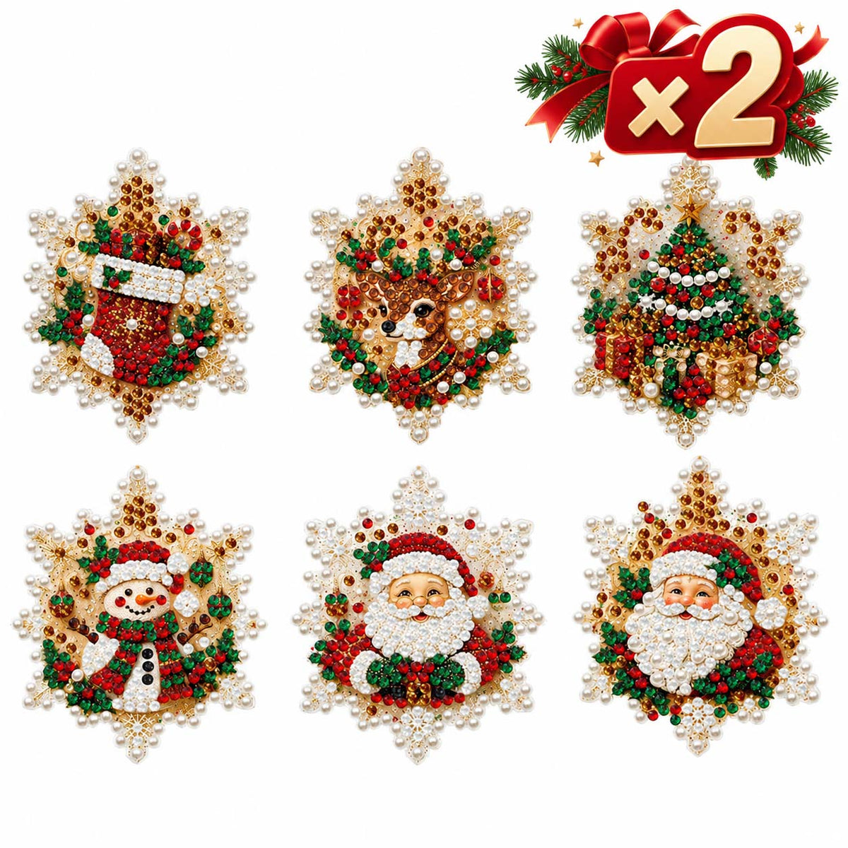 🔥Zolmeriq™ Christmas DIY Painting Hanging Ornaments Set🎄🎁