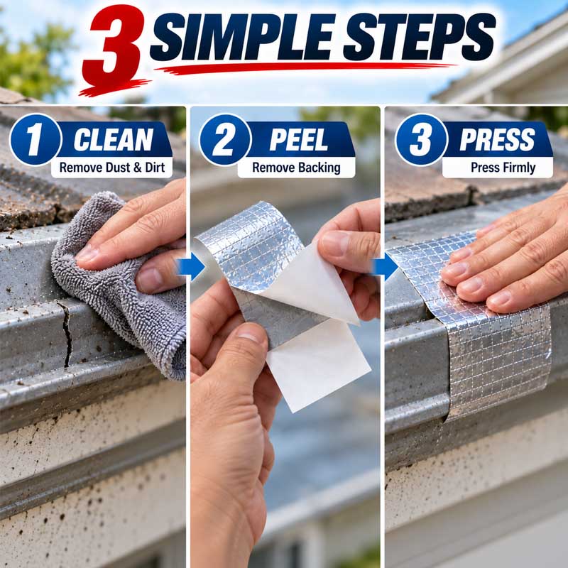 Zolmeriq™ Heavy-Duty Waterproof Foil Tape — Instant Leak Stop