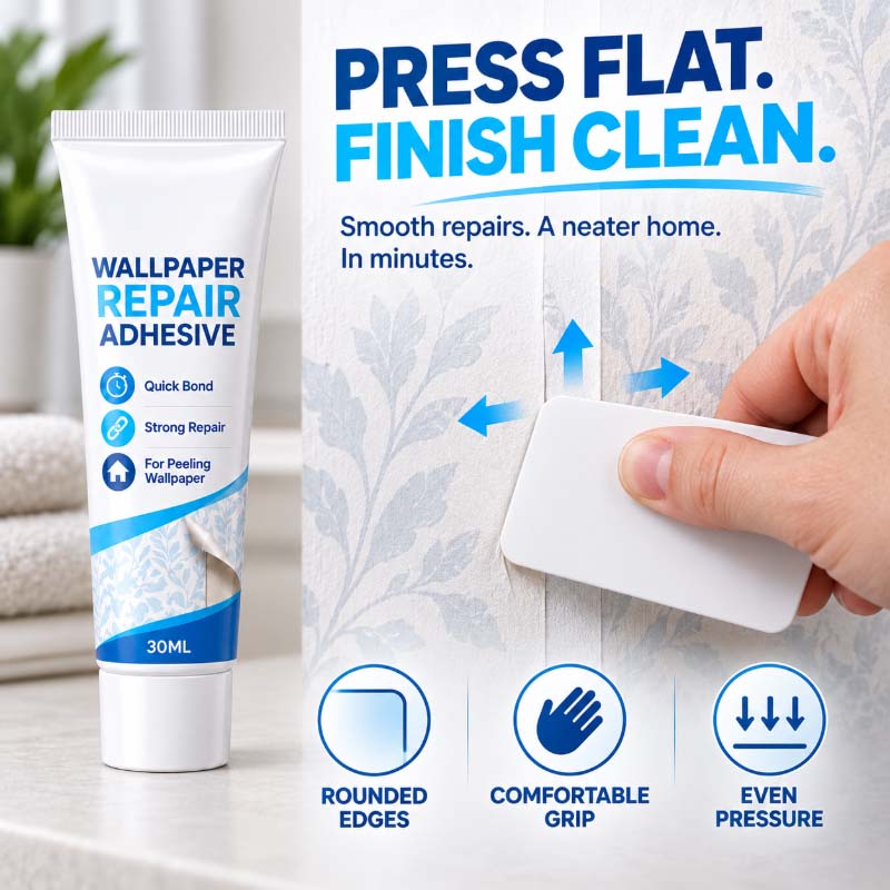 🛡️Zolmeriq™ Heavy-Duty Wallpaper Adhesive – invisible clear finish, no residue or bumps.  🔧💚 (offer)