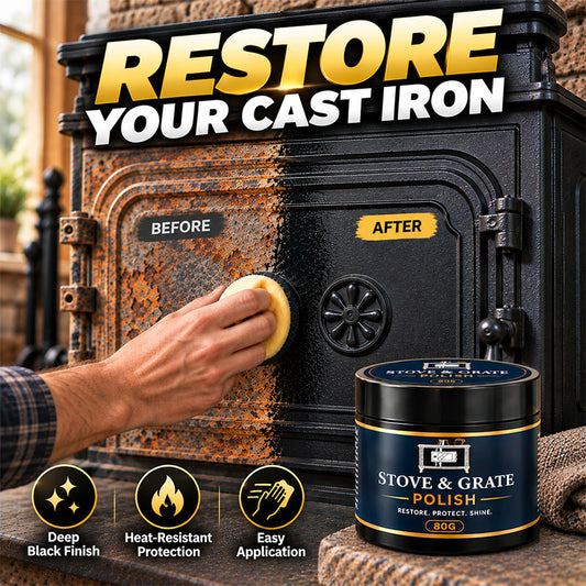 Zolmeriq™ Cast Iron Stove Polish with Sponge 