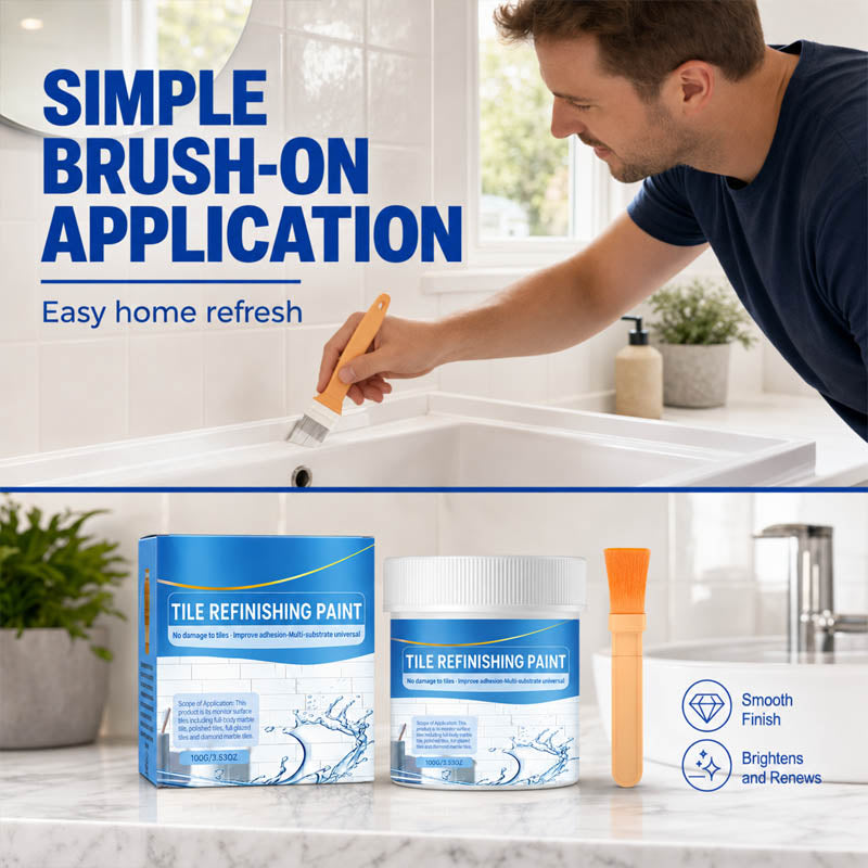 Zolmeriq™ White Tile Refinishing Paint with Brush (offer)