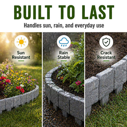 🌿✨Zolmeriq™ Stone-Look Edging Fence - Garden Edges That Stay Clean🏡♻️