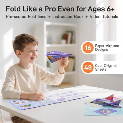 🎁Zolmeriq™🔥Creative DIY Paper Airplane Set For Kids🎄🛩️