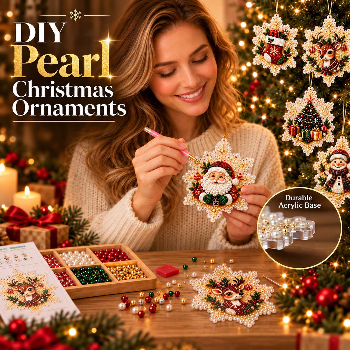 🔥Zolmeriq™ Christmas DIY Painting Hanging Ornaments Set🎄🎁