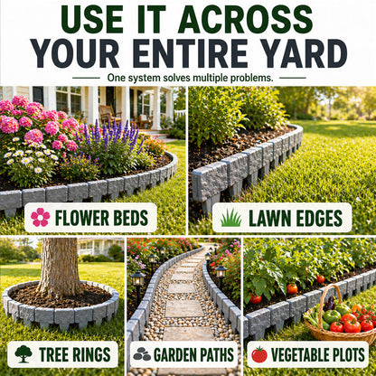 🌿✨Zolmeriq™ Stone-Look Edging Fence - Garden Edges That Stay Clean🏡♻️