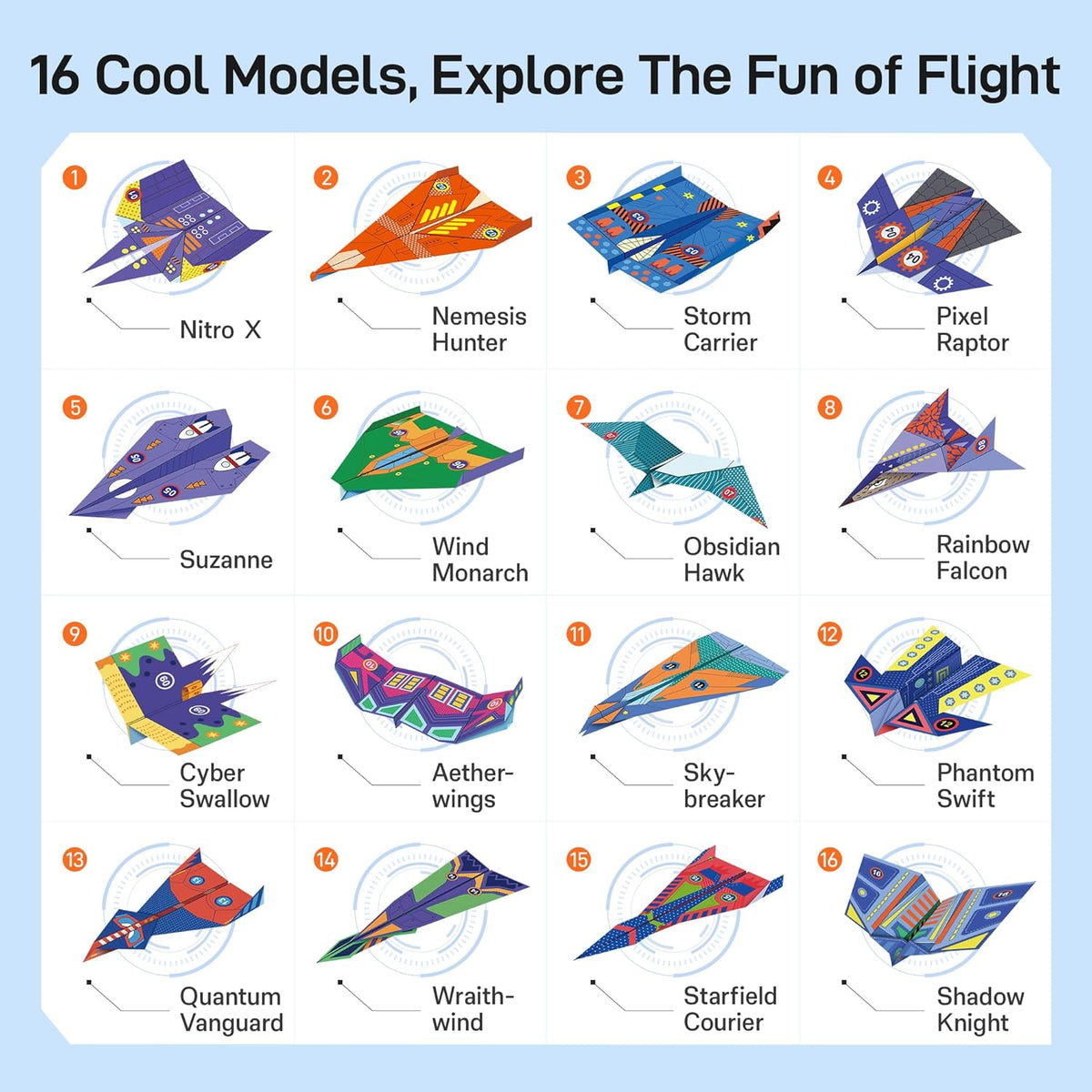 🎁Zolmeriq™🔥Creative DIY Paper Airplane Set For Kids🎄🛩️