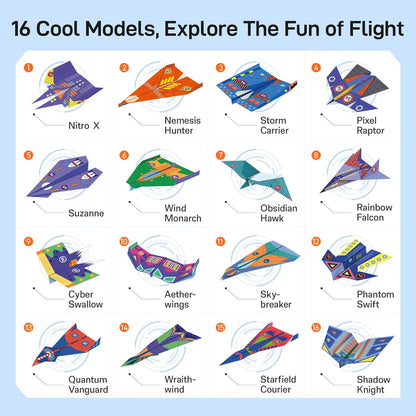 🎁Zolmeriq™🔥Creative DIY Paper Airplane Set For Kids🎄🛩️
