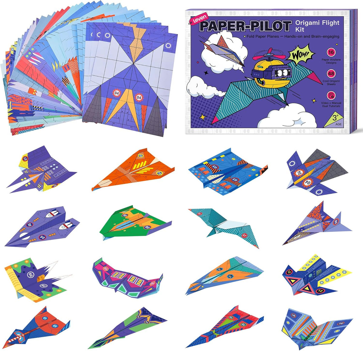 🎁Zolmeriq™🔥Creative DIY Paper Airplane Set For Kids🎄🛩️