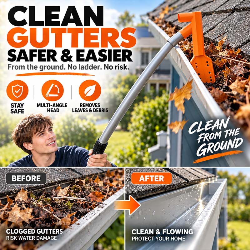 ✨Zolmeriq™ No-Climb Gutter Cleaning Tool (OFFER)