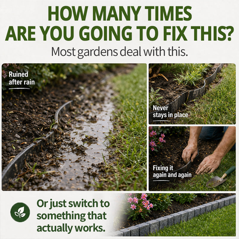 🌿✨Zolmeriq™ Stone-Look Edging Fence - Garden Edges That Stay Clean🏡♻️