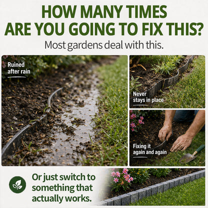 🌿✨Zolmeriq™ Stone-Look Edging Fence - Garden Edges That Stay Clean🏡♻️