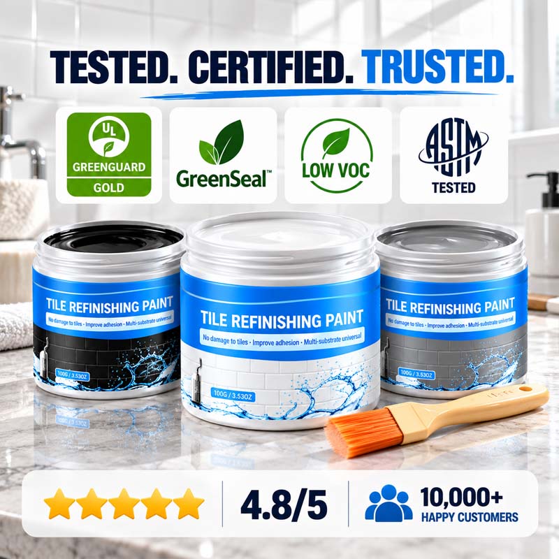 Zolmeriq™ White Tile Refinishing Paint with Brush
