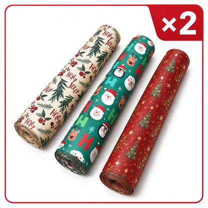 Christmas-themed gift wrapping paper