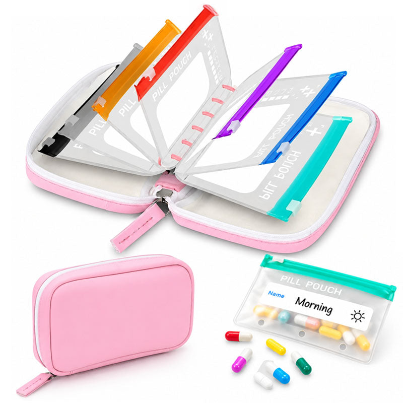 Zolmeriq™ Modular Wellness Wallet – 7-Day Travel Pill & Vitamin Organizer Case