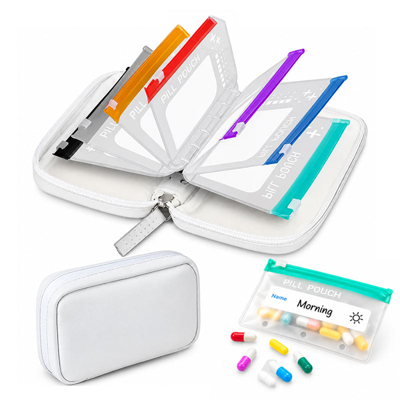Zolmeriq™ Modular Wellness Wallet – 7-Day Travel Pill & Vitamin Organizer Case