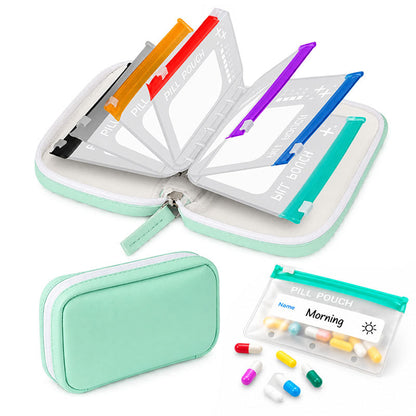 Zolmeriq™ Modular Wellness Wallet – 7-Day Travel Pill & Vitamin Organizer Case
