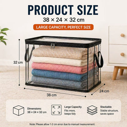 🎁 Transparent Large-Capacity Dustproof & Moisture-Proof Storage Bag – Declutter Your Home Fast ✨