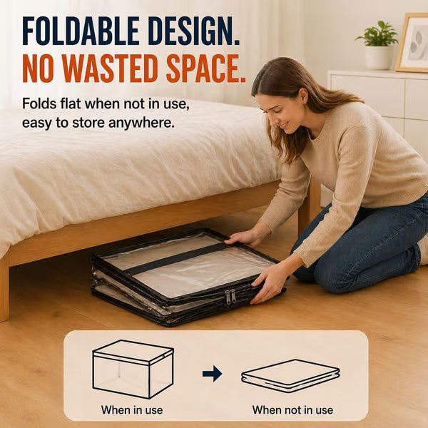 🎁 Transparent Large-Capacity Dustproof & Moisture-Proof Storage Bag – Declutter Your Home Fast ✨