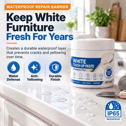 White Furniture Touch-Up Paste with Brush