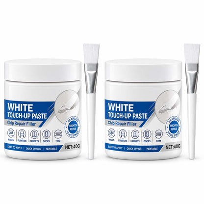 White Furniture Touch-Up Paste with Brush