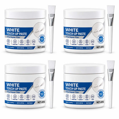 White Furniture Touch-Up Paste with Brush