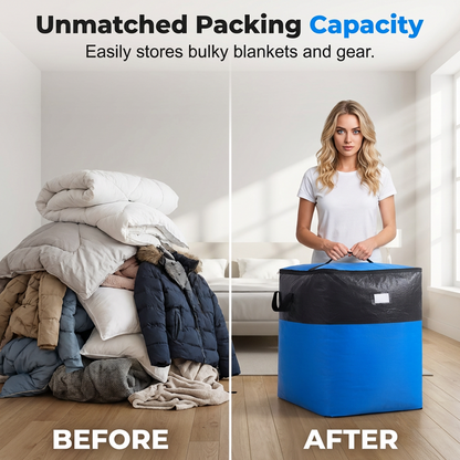 📦Collapsible Storage & Moving Bag – Heavy‑duty PE, water‑resistant. 🏠✨