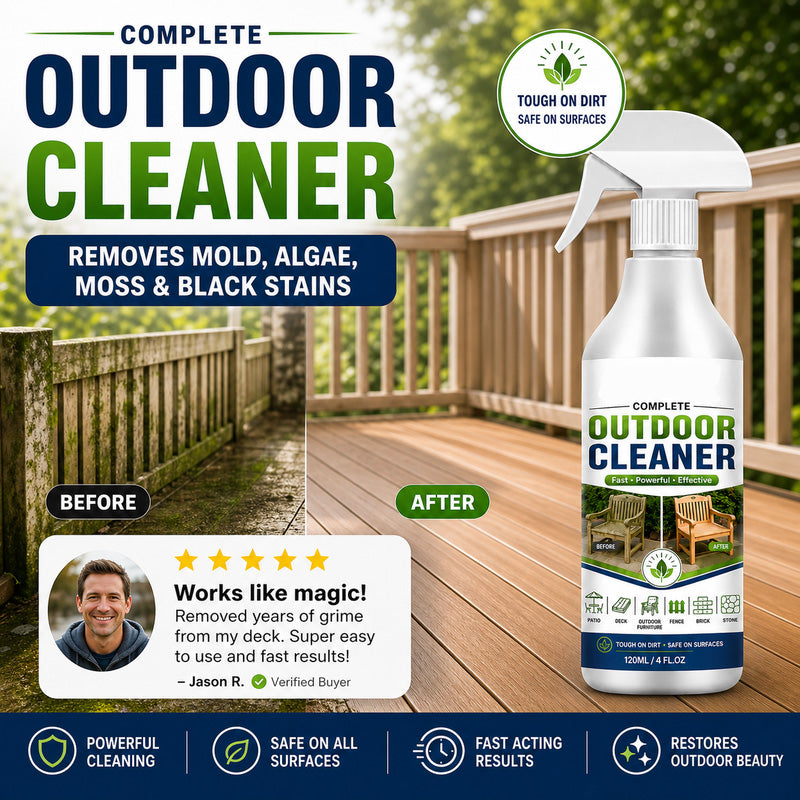 🌿Zolmeriq™ Outdoor Surface Cleaner Spray, Fast Acting Stain Remover for Patio, Wooden Furniture & Outdoor Surfaces