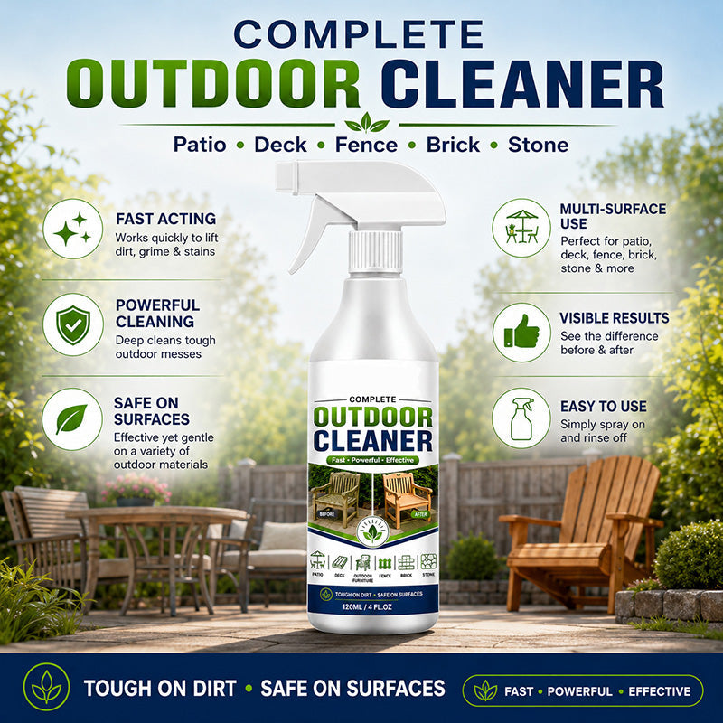 🌿 LIMITED-TIME 50% OFF! Outdoor Surface Cleaner Spray, Fast Acting Stain Remover for Patio, Wooden Furniture & Outdoor Surfaces (offer)