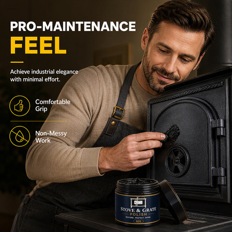 Zolmeriq™ Cast Iron Stove Polish with Sponge 
