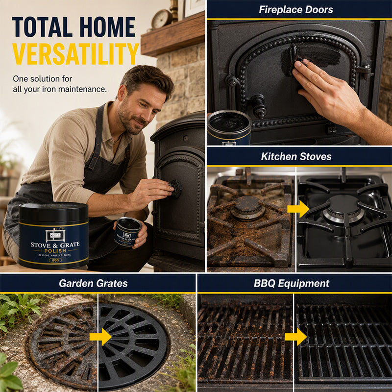 Zolmeriq™ Cast Iron Stove Polish with Sponge 