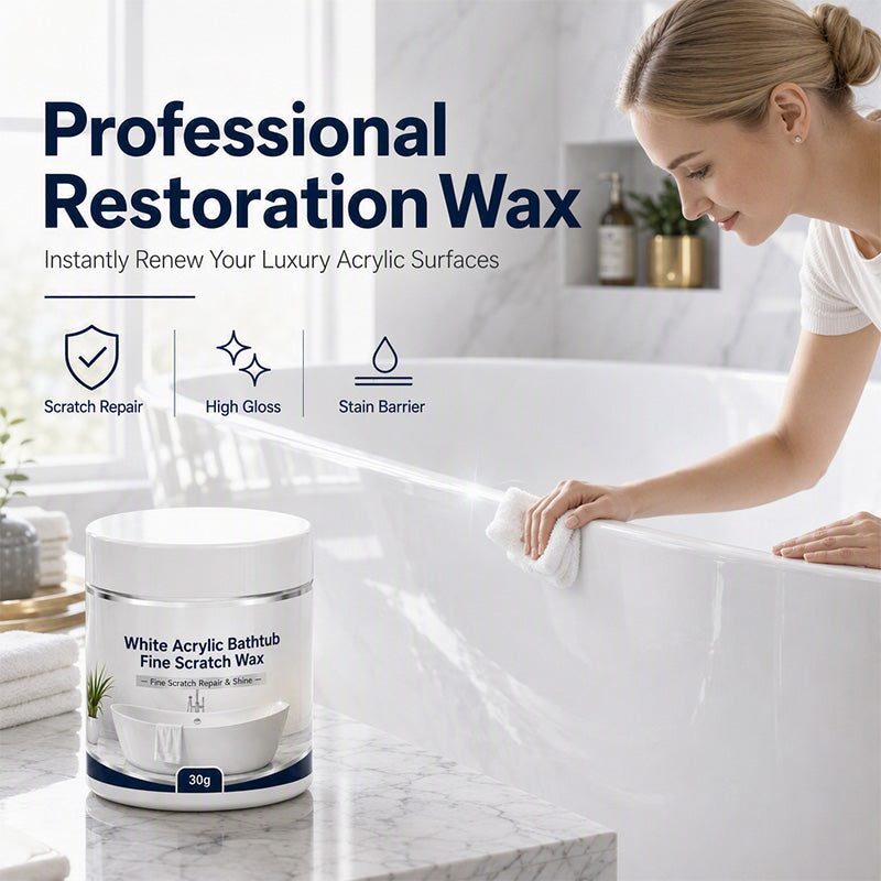 Zolmeriq™ White Acrylic Bathtub Fine Scratch Repair Wax