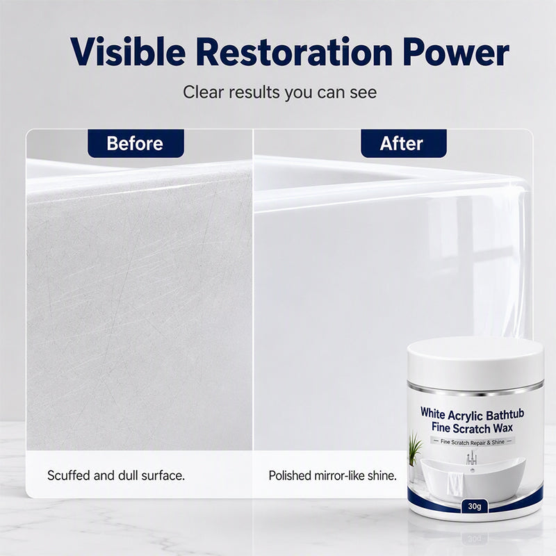 Zolmeriq™ White Acrylic Bathtub Fine Scratch Repair Wax