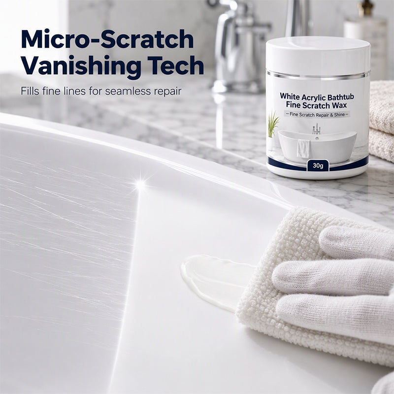 Zolmeriq™ White Acrylic Bathtub Fine Scratch Repair Wax