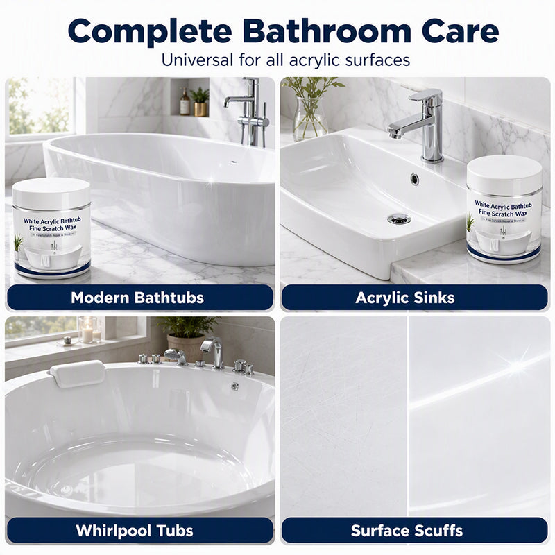 Zolmeriq™ White Acrylic Bathtub Fine Scratch Repair Wax