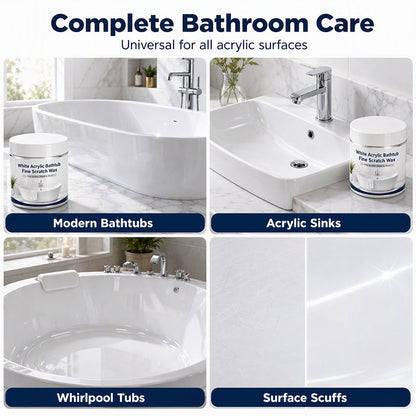 Zolmeriq™ White Acrylic Bathtub Fine Scratch Repair Wax